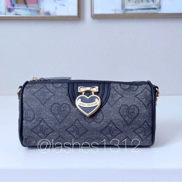 JUICY COUTURE Purse Precious Moments Barrel Bag - Black - Picture 2 of 6
